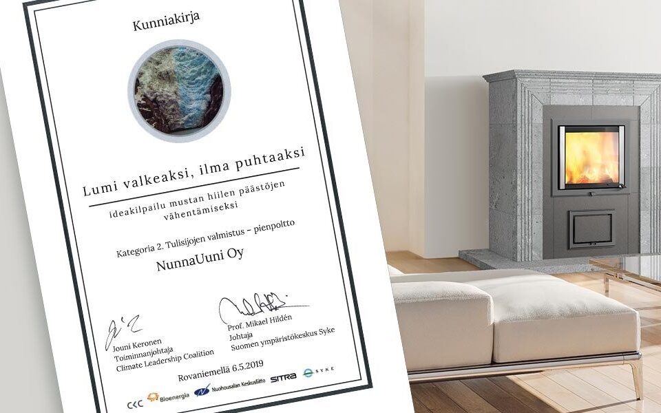 NunnaUuni gewinnt Innovationswettbewerb gegen Rußausstoß