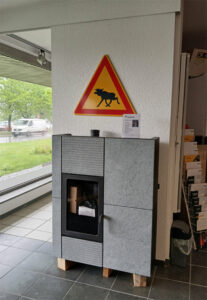 Edilkamin Pelletöfen in der Ausstellung Lüning GmbH in Anröchte. Foto: Modell Blade.
