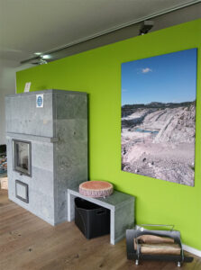 NunnaUuni Specksteinofen Latus L in der Ausstellung Lüning GmbH in Anröchte